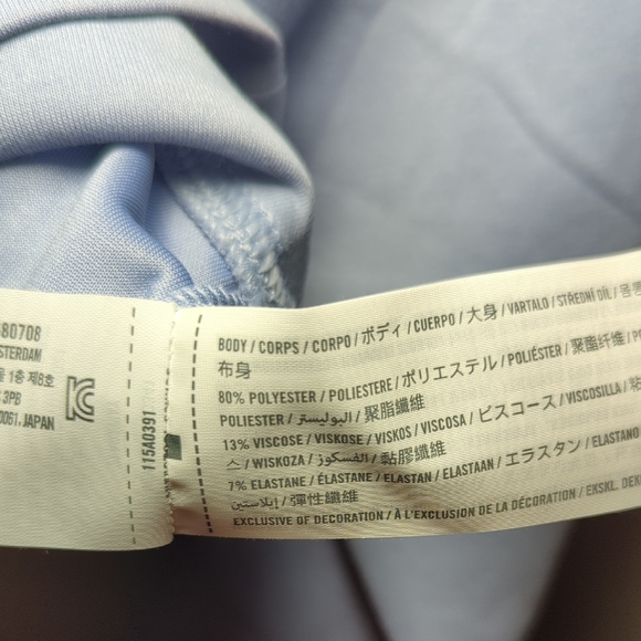 Abercrombie & Fitch YPB neoKNIT Polo Sweatshirt in Blue Smoke Women's Size S - Picture 5 of 7